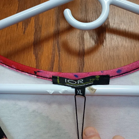 Lior Multicolor V-Neck Women's Tunic Top - Red, Green, Black - Picture 5 of 5